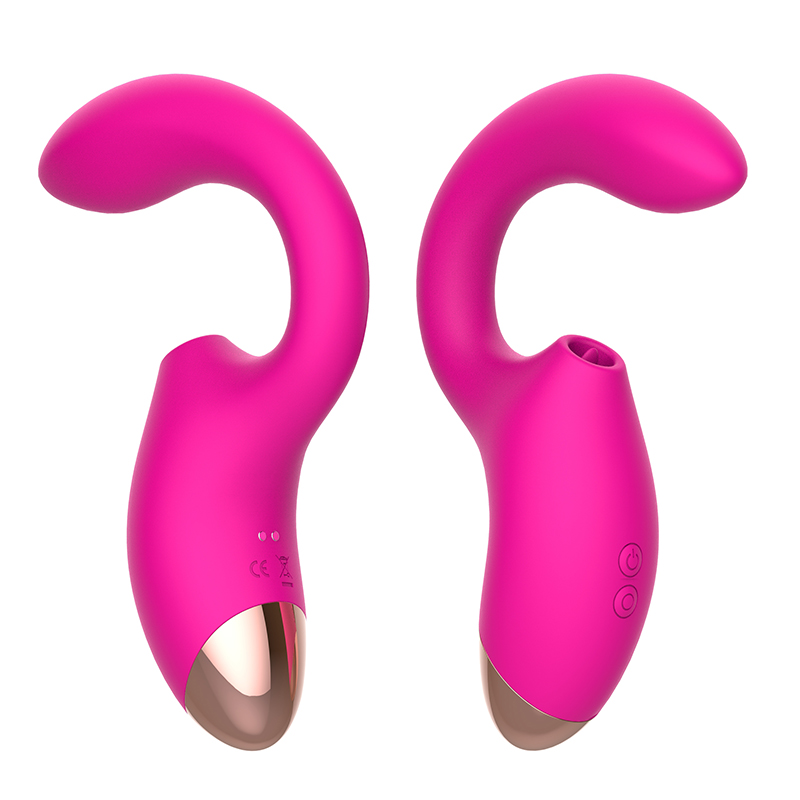 Finger Like Design สีม่วง Clitoris Stimulator Sucking Vibrator