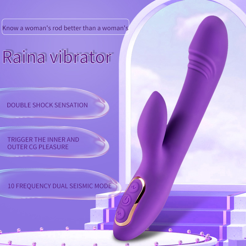 G Spot Rabbit Vibrator Clitoris Massager สำหรับผู้หญิงสีม่วง