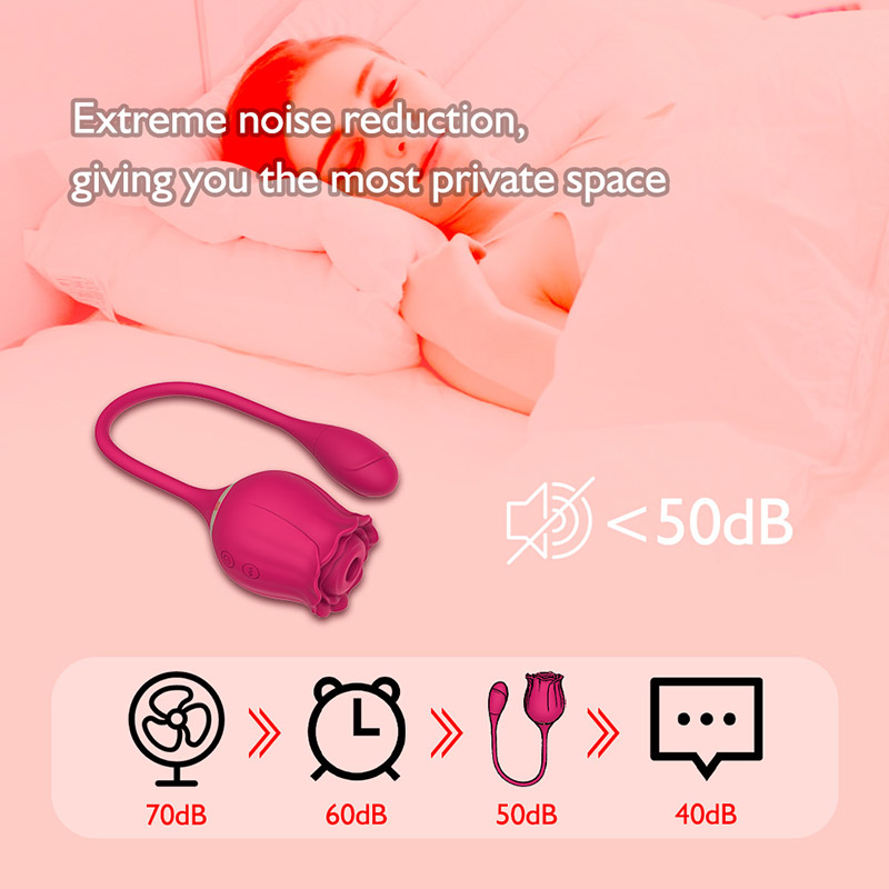 Rose Clit Vibrator Stimulator พร้อมไข่สั่น